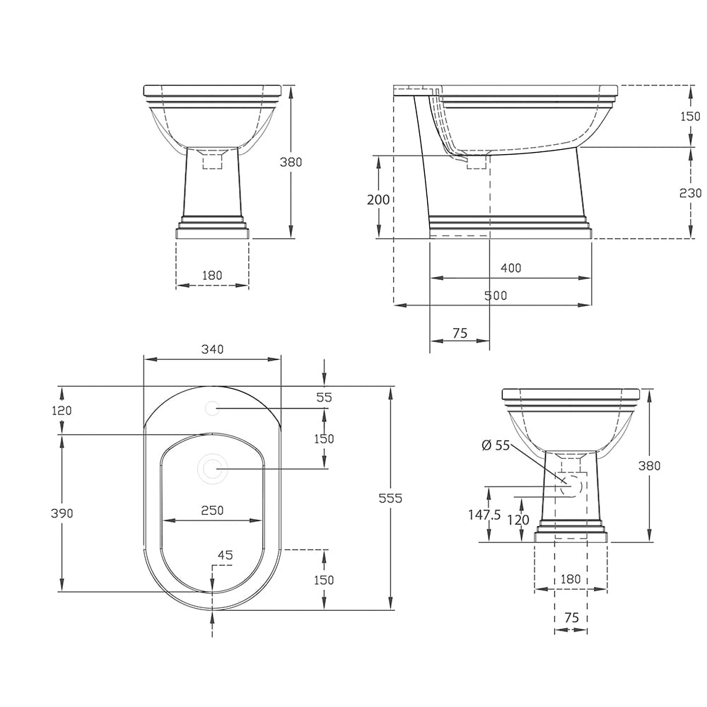 IMSR39 Биде Astoria Deco Astoria Deco Imperial  - Вид №3