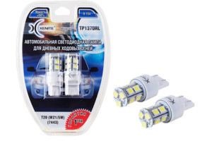 16659788 Автомобильная лампа TP-137DRL, Яркость +50%, 12V T20 W21/5W, 7443, 2 шт. 1009540 XENITE