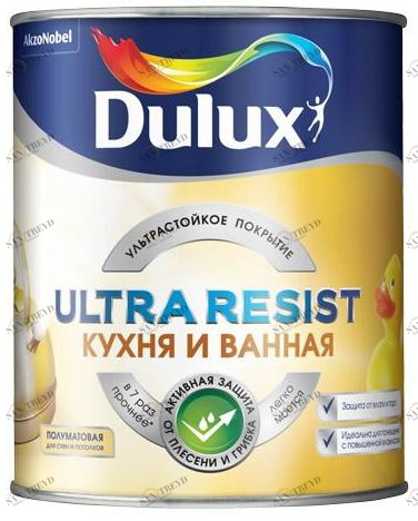 Краска Dulux Ultra Resist / Дулюкс кухня и ванная ультрастойкая 2,5л Santreyd 5632
