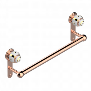 A7A-526/45 Держатель для полотенец в виде 1 перекладины Ø25 мм, длина 450 мм Thg-paris Ithaque с золотым декором Розовое золото