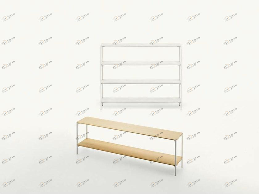 Paola Lenti Самонесущий двухсторонний книжный шкаф из accoya® Plano B47h