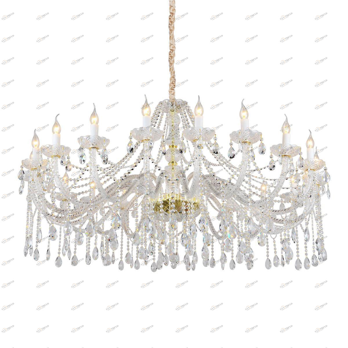 Подвесная люстра Omnilux Ladispoli OML-89003-20 прозрачная OMNILUX ДИЗАЙНЕРСКИЕ, LADISPOLI 220815 Прозрачный 