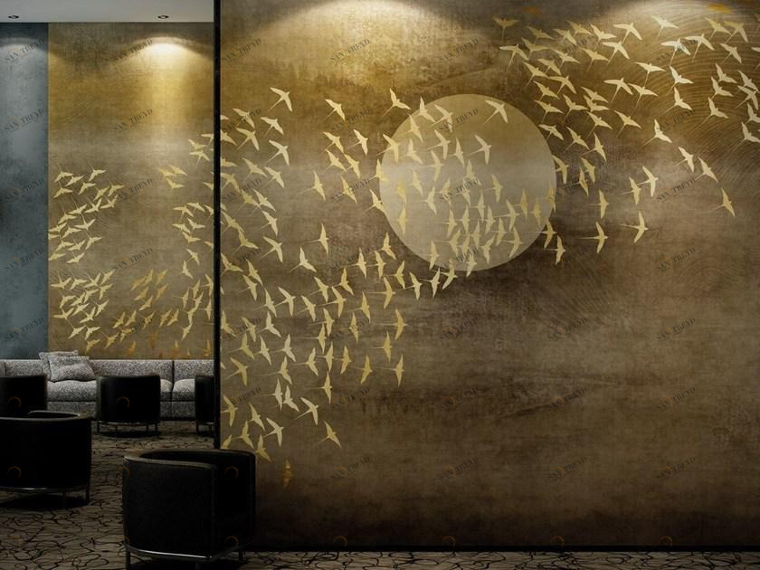 GLAMORA Моющиеся виниловые обои Gold sun-id-1419138