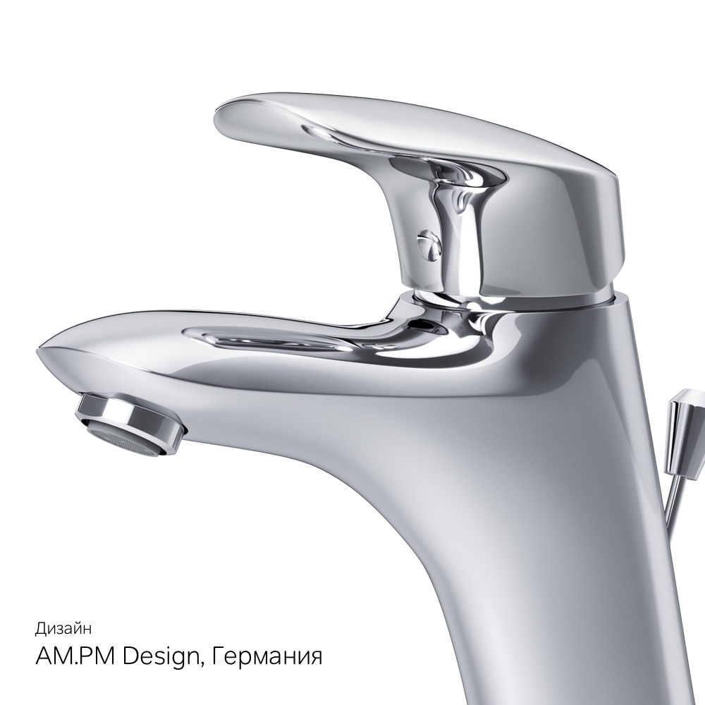 F5382132 смеситель для умывальника с д/к излив 146 мм хром шт AM.PM Bliss L - Вид №8