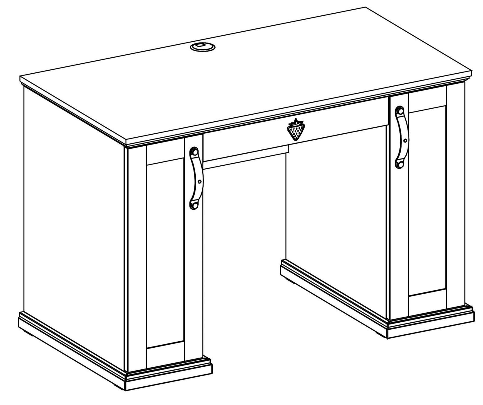 Письменный стол с ящиком и дверцами светлый орех 114 см ST Royal CILEK ROYAL 00-3832450 Бежевый Santreyd - Вид №7