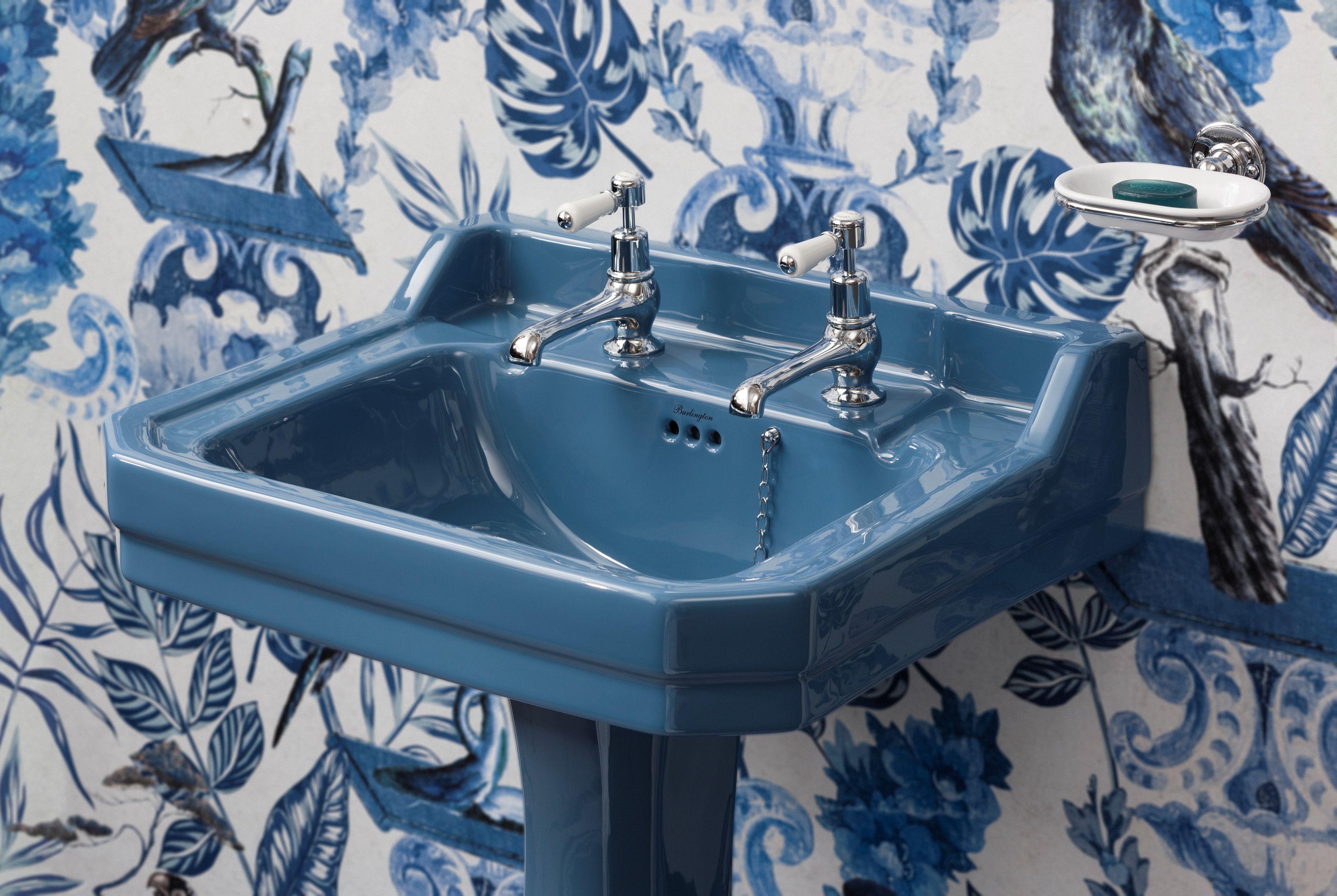 Прямоугольный умывальник из стекла на колонне Burlington На заказ ARCH-00028147 - Вид №8