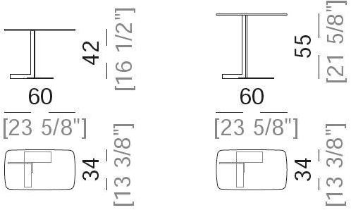 Arketipo Прямоугольный стеклянный журнальный столик для гостиной  5703804  - Вид №3