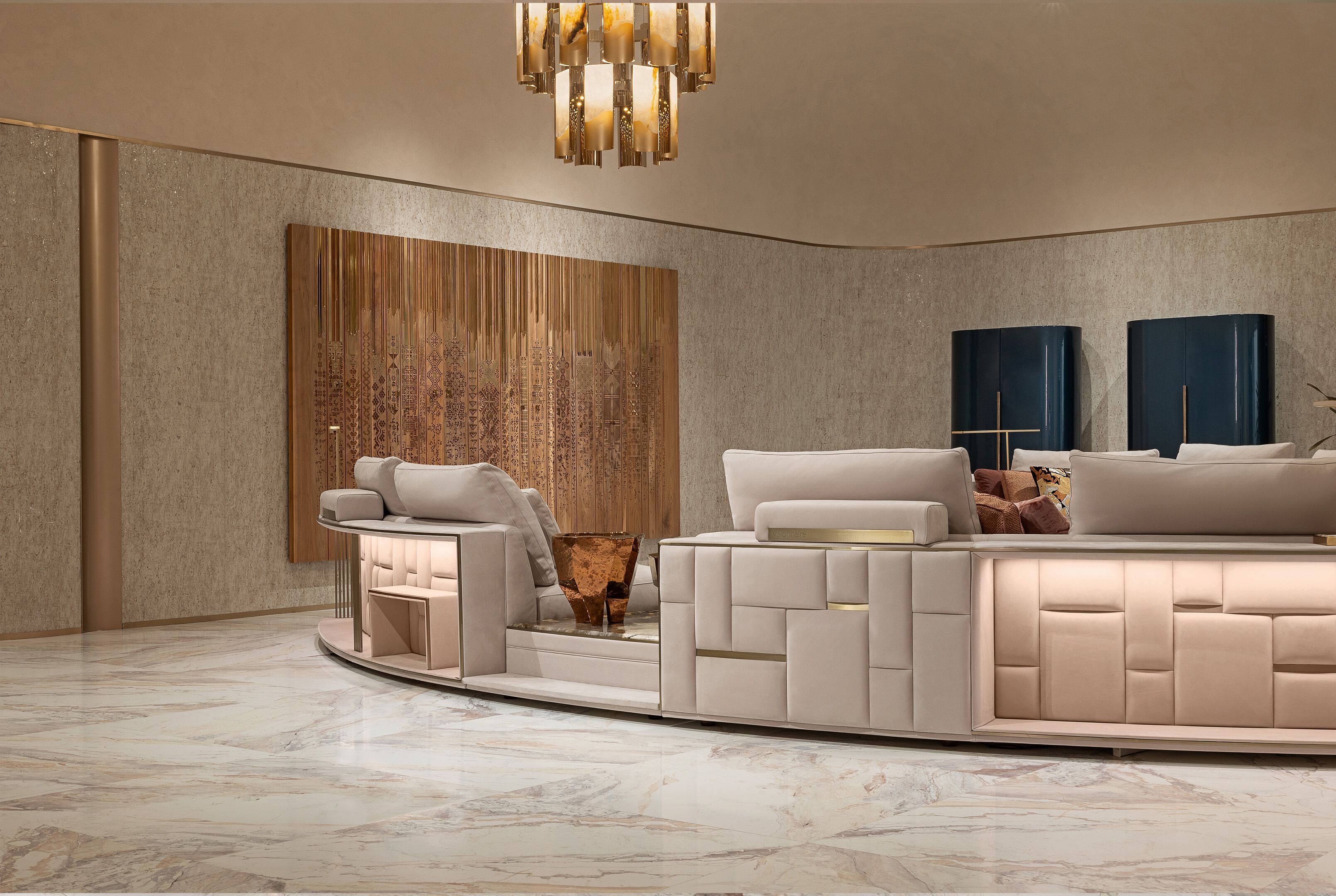 Кожаный модульный изогнутый диван Visionnaire Nomad ARCH-00108311 - Вид №12