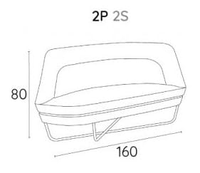 2-местный бархатный диван Adrenalina Bixib ARCH-00092226 - Вид №3