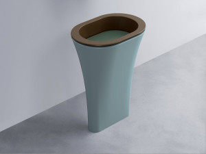 AMLA65-CA+AMPILO-MU+AMCOLO-PL Раковина Amedeo Ovale отдельностоящая cielo Enjoy + Amedeo