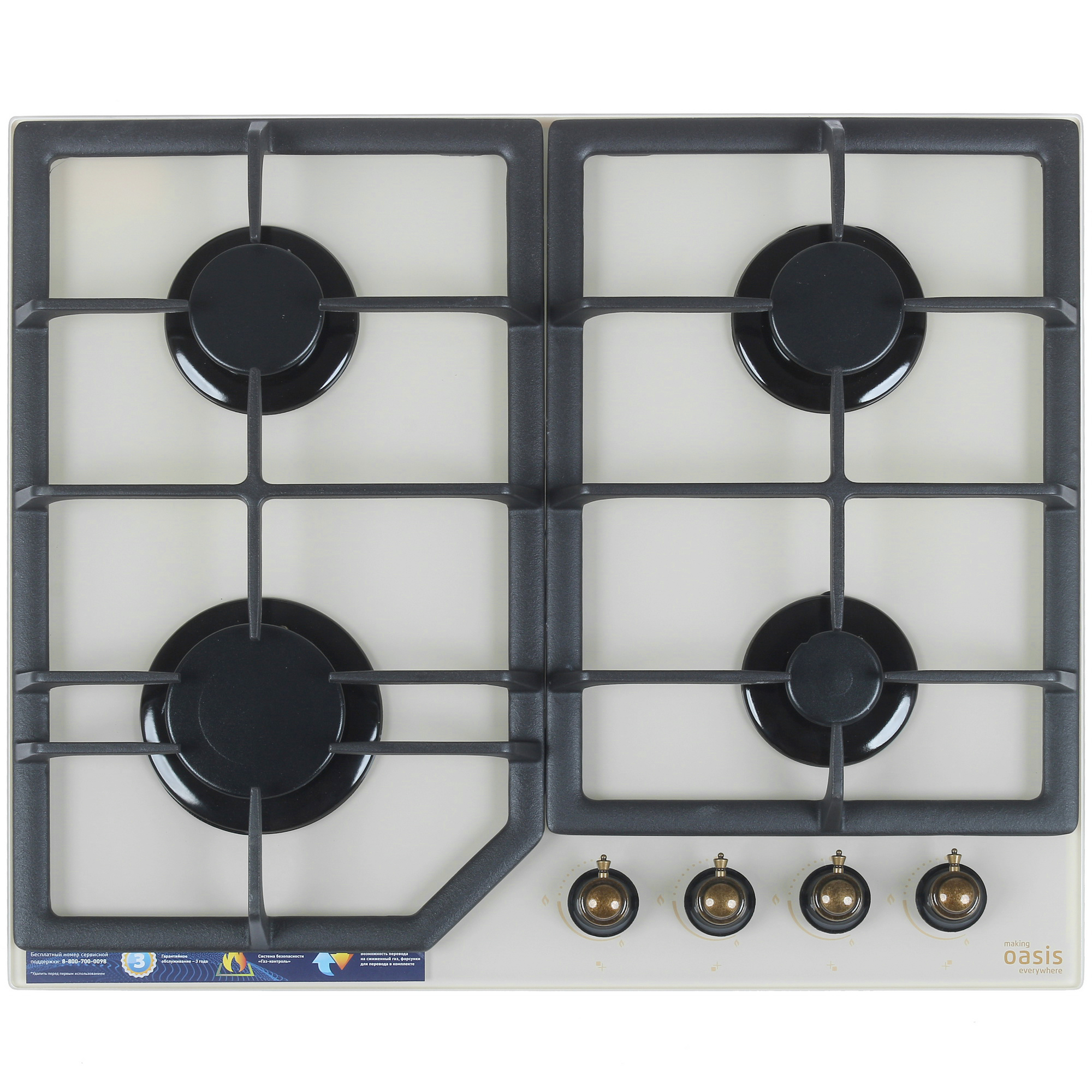 8199334 Газовая варочная поверхность Oasis P-GR (F) STDN-0010237