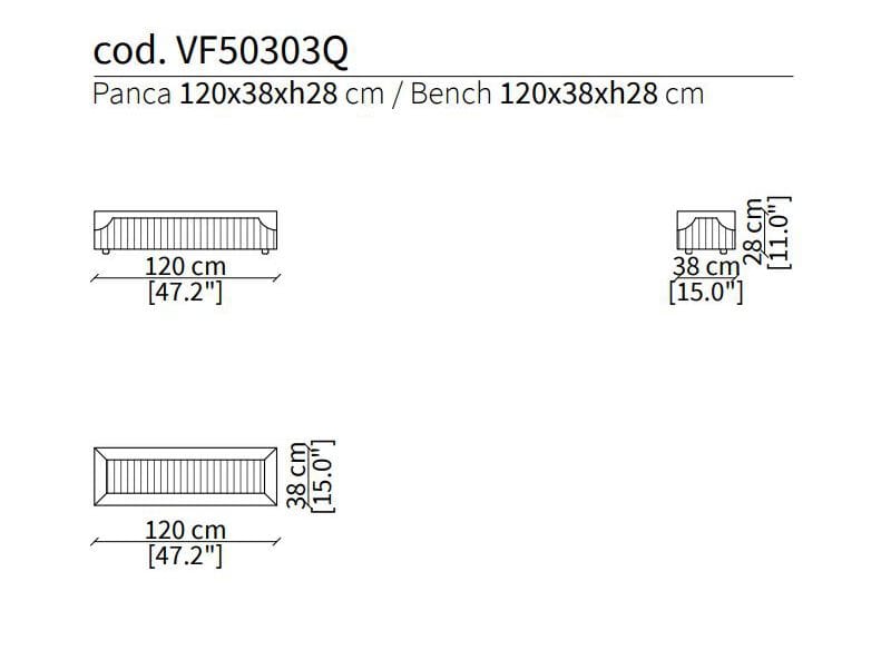 Скамейка из ткани Vittoria Frigerio Capua ARCH-00028568 - Вид №4