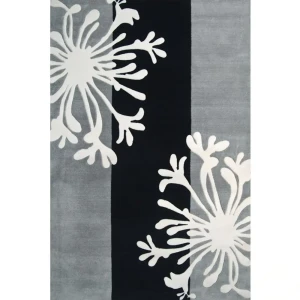 Ковёр Модерн 1.2х1.8 м полипропилен цвет серо-чёрно-белый