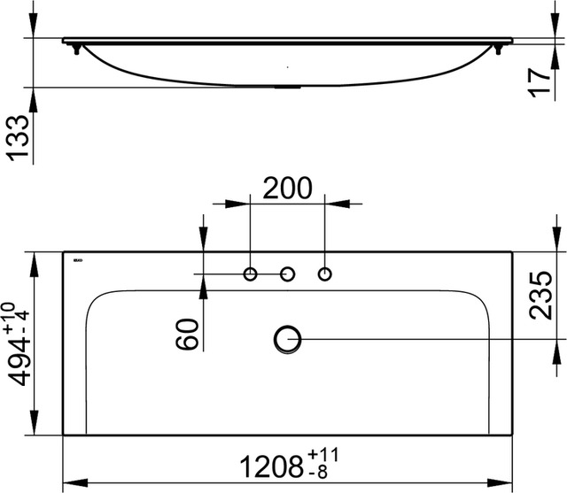 32980311203 Керамический умывальник KEUCO Plan - Вид №2