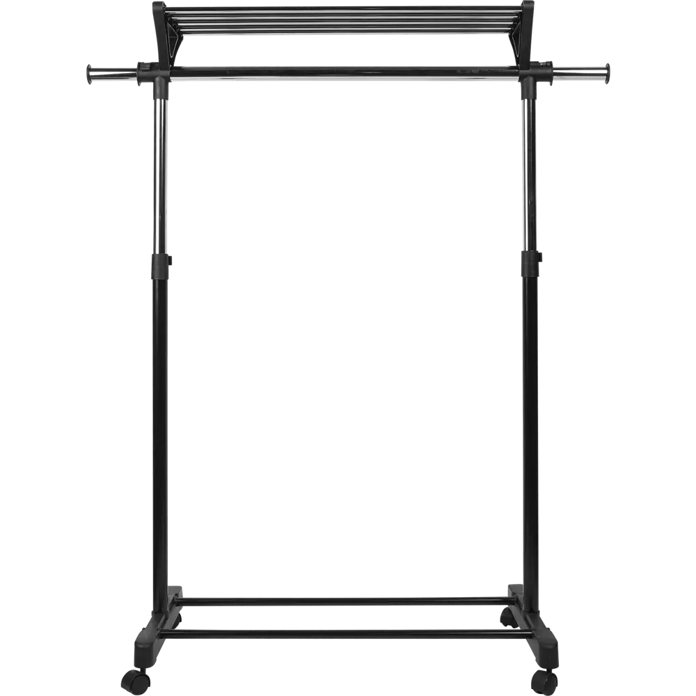 Вешалка для одежды раздвижная Gromell Tire с полкой 84x175x42 см цвет черный STLM-2102057 - Вид №1