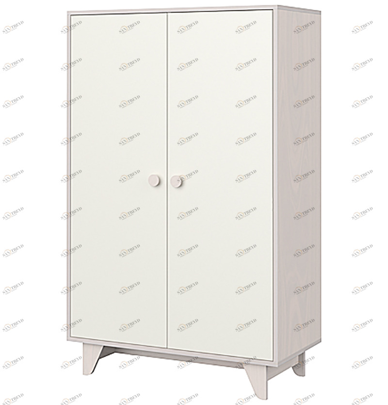 Шкаф двухдверный детский молочный Line ELLIPSE ELLIPSE LINE 257714 Молочный Santreyd 