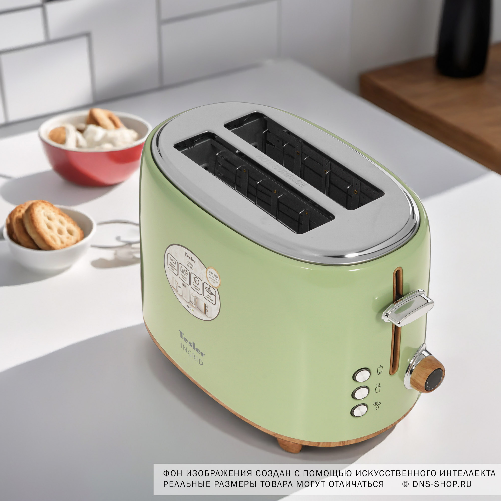 5300238 Тостер TESLER TT-240 зеленый STDN-0054158 - Вид №9
