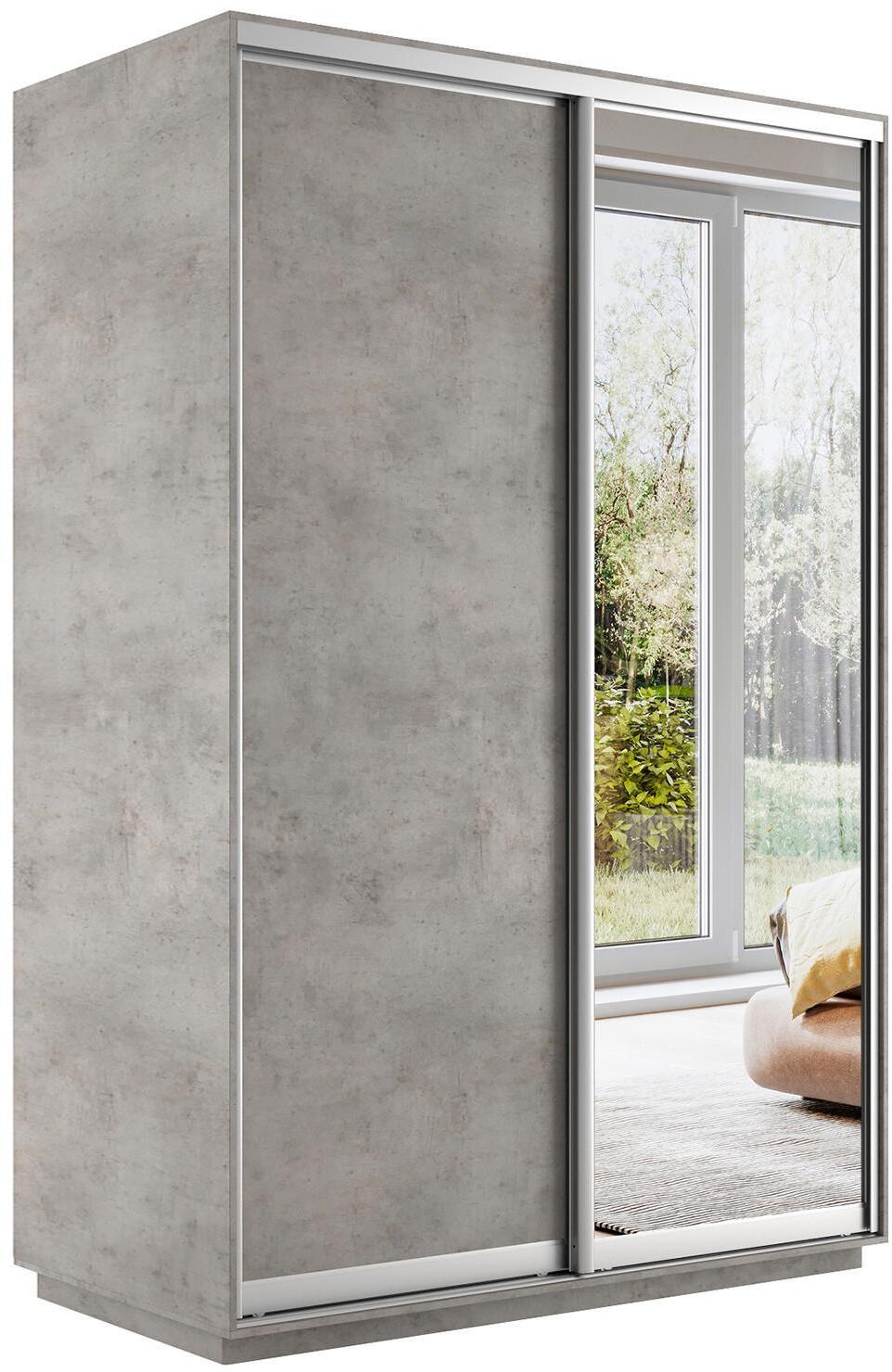 90326828 Шкаф-купе Медиум 220x140x60 см ЛДСП цвет бетон STLM-0185731 МЕБЕЛЬНАЯ КОМПАНИЯ Е1