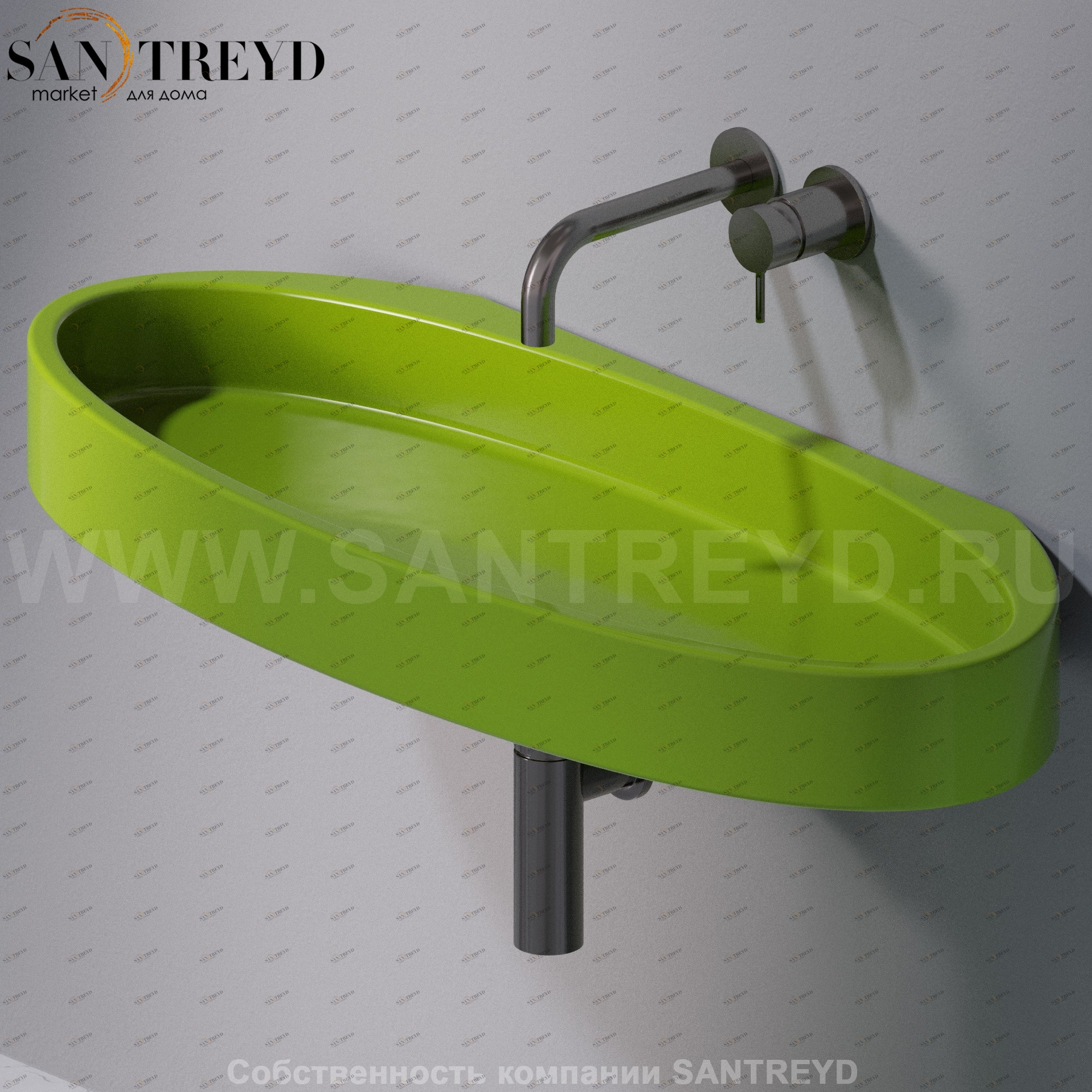 L016T1RPV4.121 Подвесная раковина настенная овальная A. e T. Italia P35 AeT ITALIA