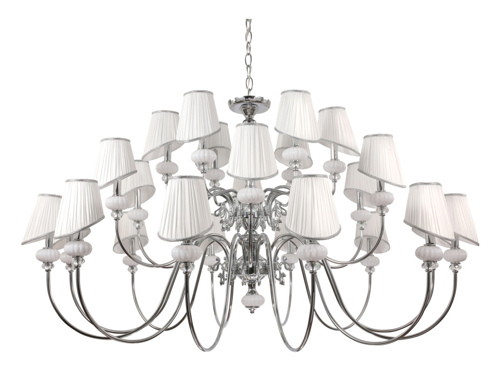 Подвесная люстра Crystal Lux Alma White SP-PL12+6+6 белая CRYSTAL LUX ДИЗАЙНЕРСКИЕ, ALMA 109299 Белый  - Вид №1