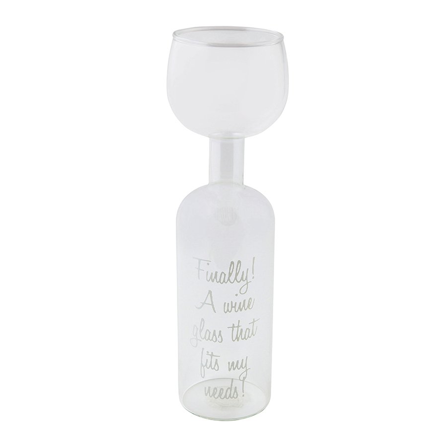 Бокал бутылка 750 мл wine bottle glass BIGMOUTH ДИЗАЙНЕРСКИЕ 00-3862991 Прозрачный  - Вид №2