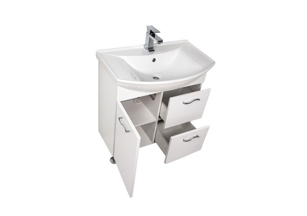 Тумба под раковину Aquanet Моника 75 белый sun-id-275394 - Вид №3