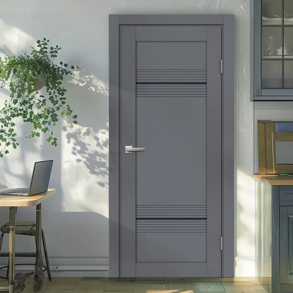 Онда Г - межкомнатная дверь со стеклом 70x200 см в стиле ясень грей 89420084 Santreyd STLM-1582236 - Вид №6