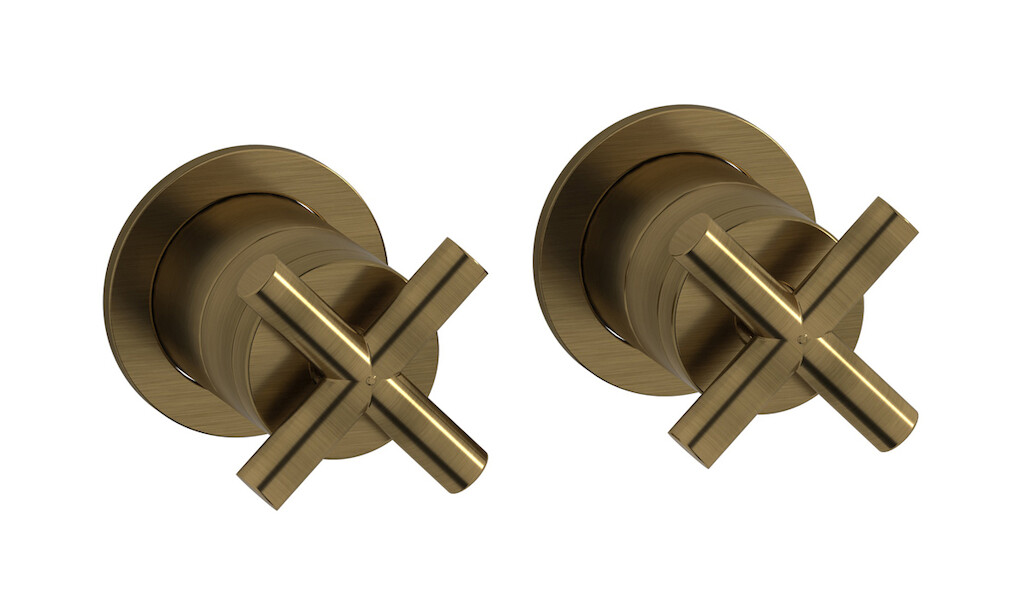 Встроенный смеситель для душа на 2 отверстия на 1 потребителя. WE ARE IB wo396ss Modern Bronze WOW