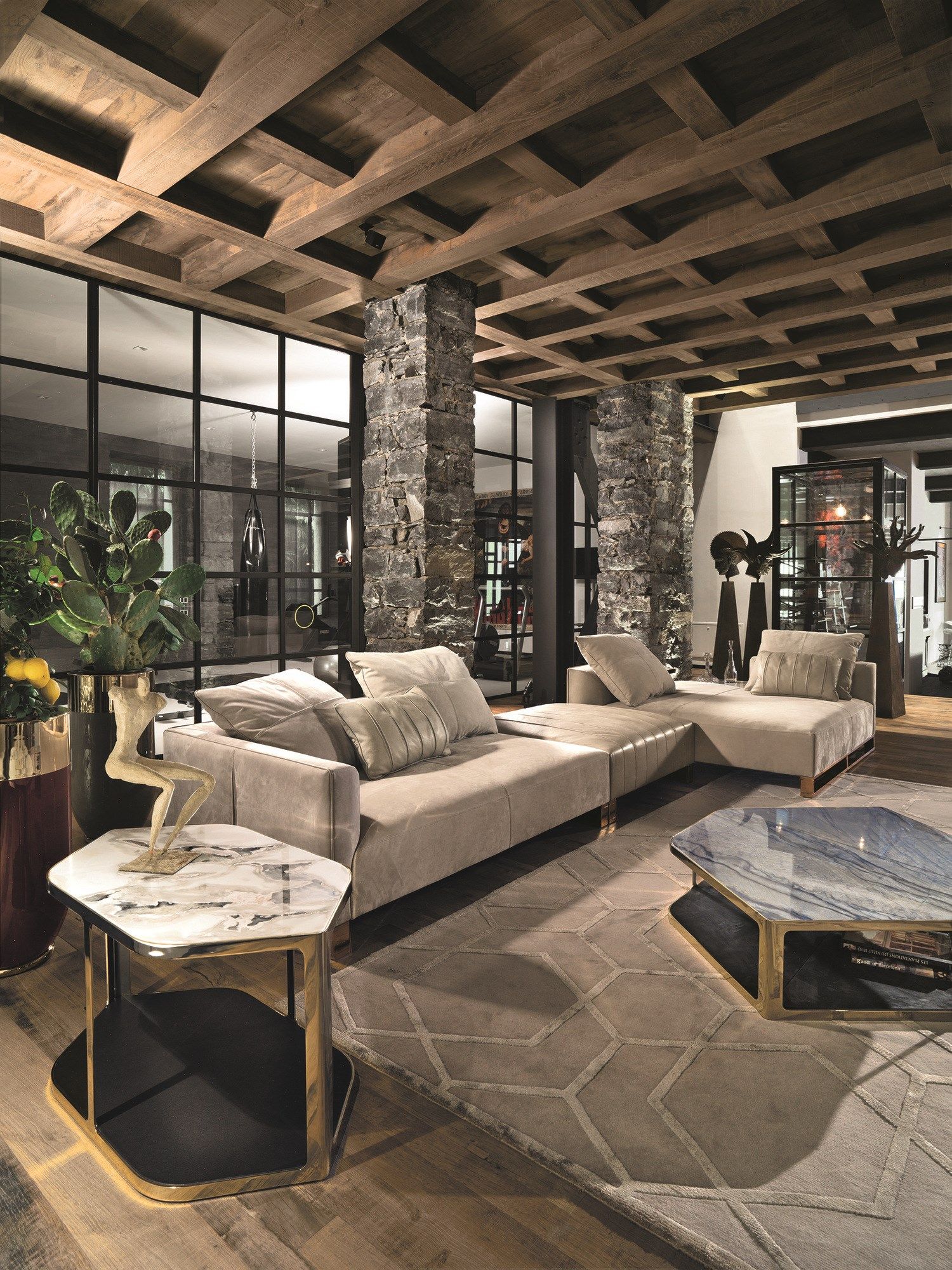 Высокий шестиугольный журнальный столик Longhi Loveluxe 2018-Illusion collection ARCH-00004787 - Вид №1