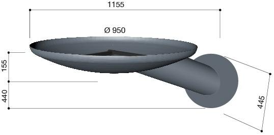 Focus creation Дровяной уличный настенный камин sun-id-1396570 - Вид №2