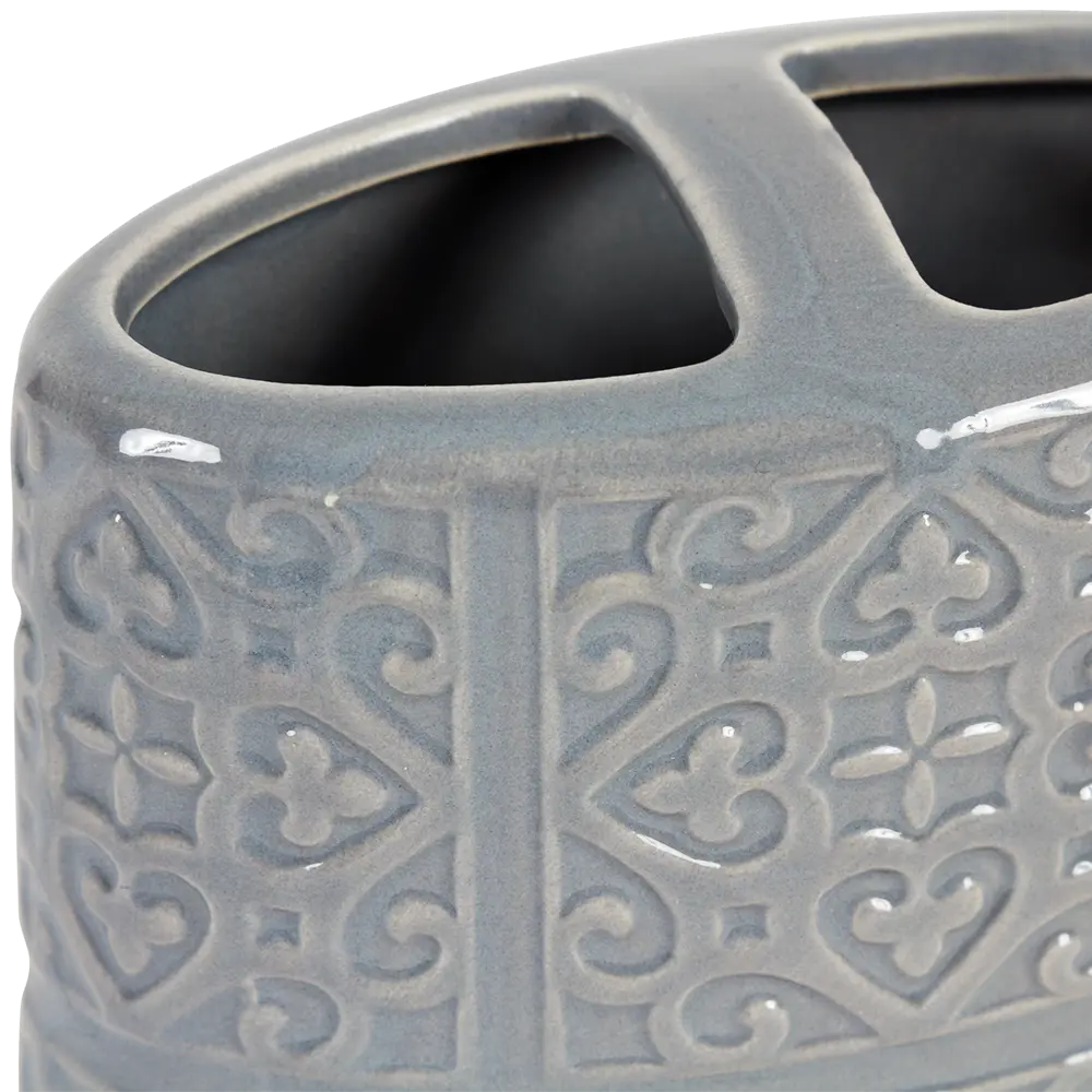 Стакан для зубных щёток Grey с разделителем VERRAN STLM-2008647 - Вид №1