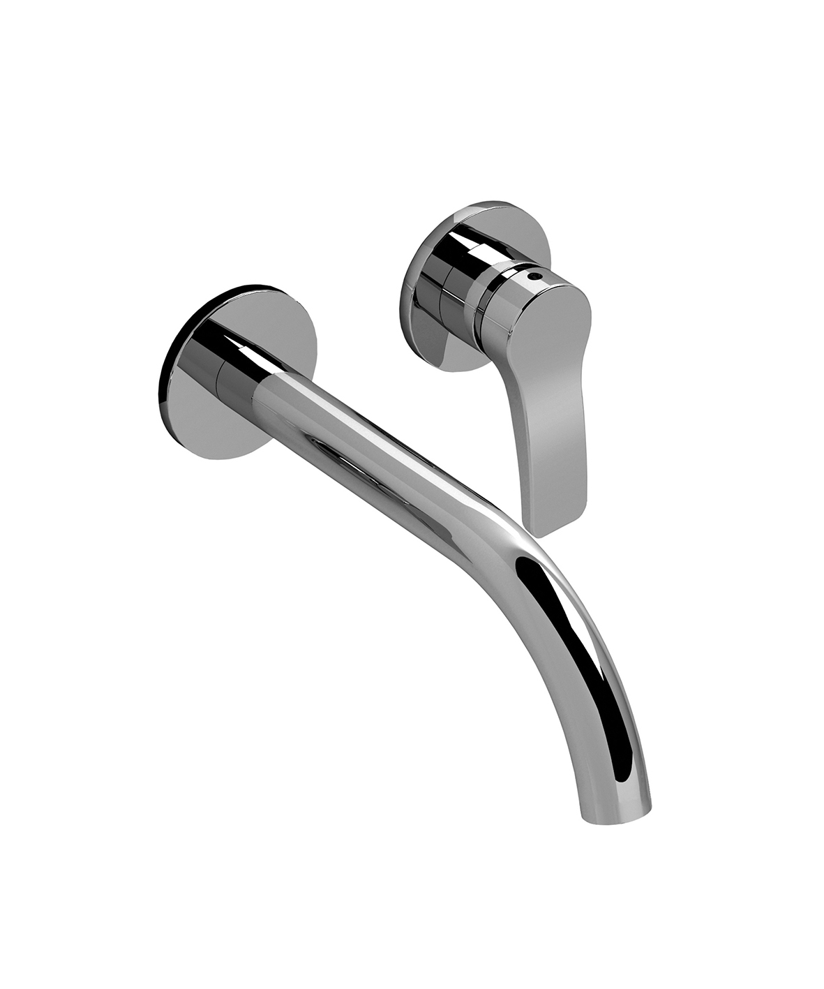 B813B+M011A  Смеситель из стены для раковинывылет 20 см ручка ограничитель потока воды до 5 л/мин при 3 бар впуски 1/2'' без донного клапана Fantini Rubinetti AL/23