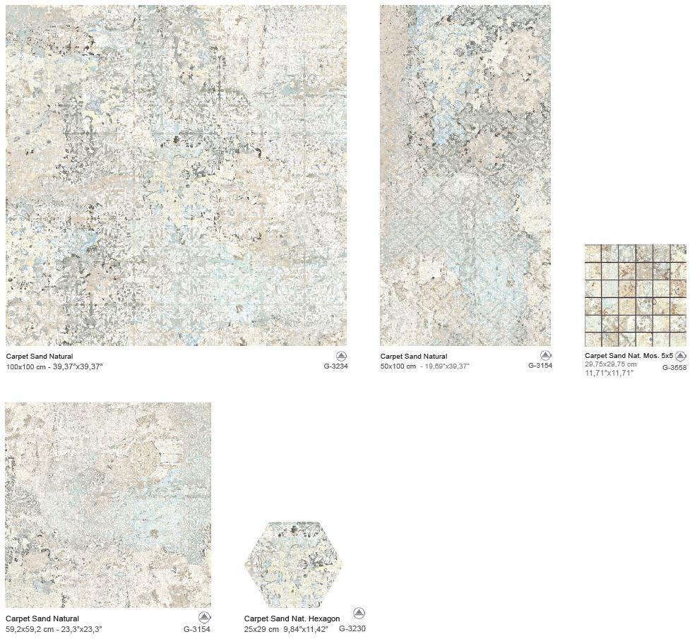 Aparici Настенная / напольная плитка из керамогранита с эффектом ткани Carpet sun-id-1495417 - Вид №16