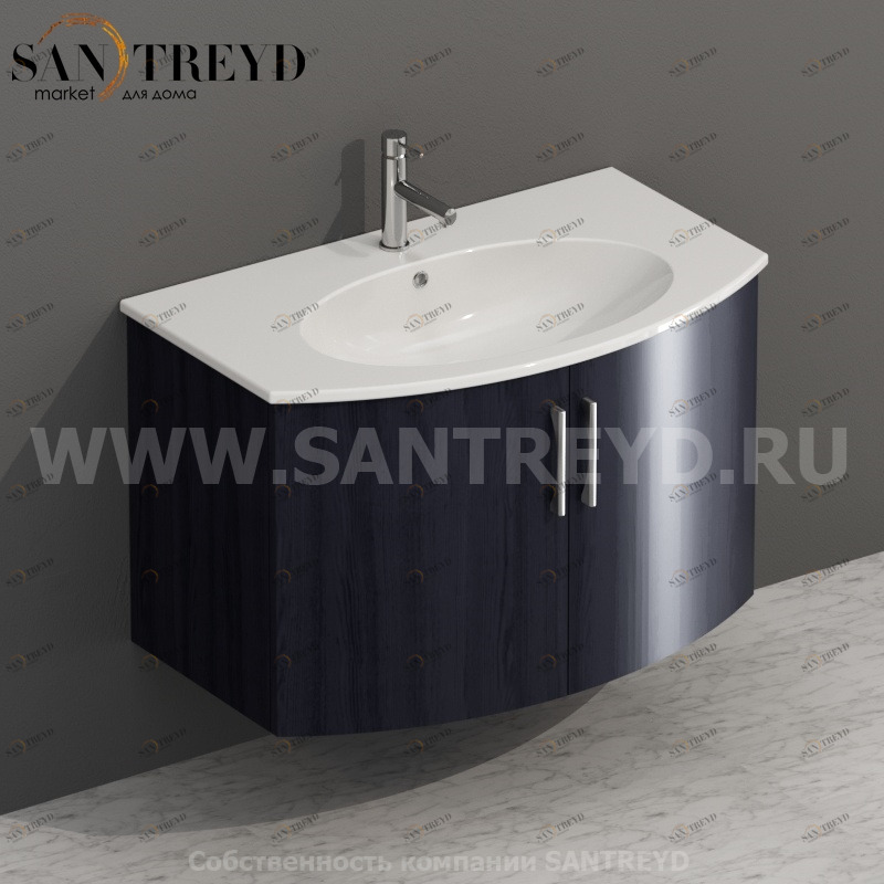 MDMA80Y6757 Тумба с двумя створками 78 см синяя Globo 4ALL Италия Ceramica Globo