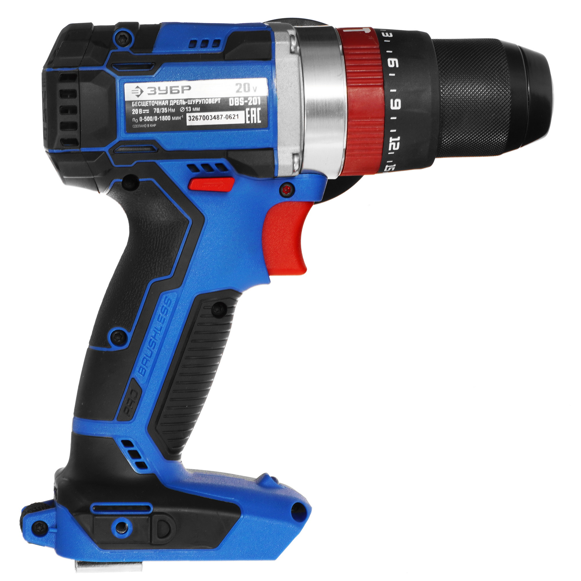 Дрель-шуруповерт Зубр DBS-201 20V MAX PRO  , Без ЗУ, Без АКБ 9939271 STDN-0029410 - Вид №1