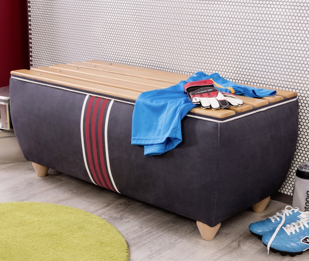 Банкетка с ящиком и деревянным сиденьем синяя Team CILEK  00-3832102 Синий Santreyd  - Вид №1