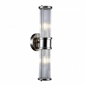 Светильник настенный серебристый Claridges 2 Chrome KM0768W-2 DELIGHT COLLECTION  00-3882851 Серебро