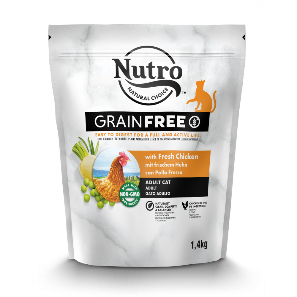 ПР0059463 Корм для кошек со свежей курицей и экстрактом розмарина сух. 1,4кг NUTRO 