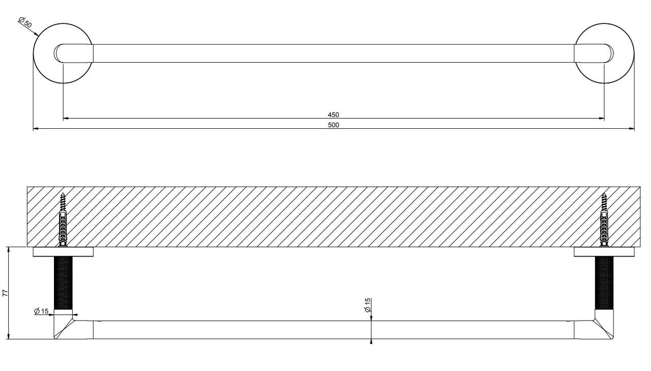 Латунный держатель для полотенец Gessi кольцо ARCH-00060587 - Вид №6