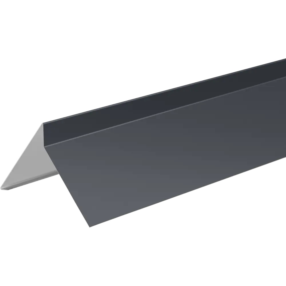 Планка ветровая для мягкой кровли 110x120x2000 мм 0.4 мм RAL 7024 серый 88209272 STLM-2008625 Santreyd 