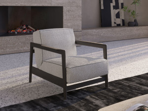 Кожаное или тканевое кресло с подлокотниками