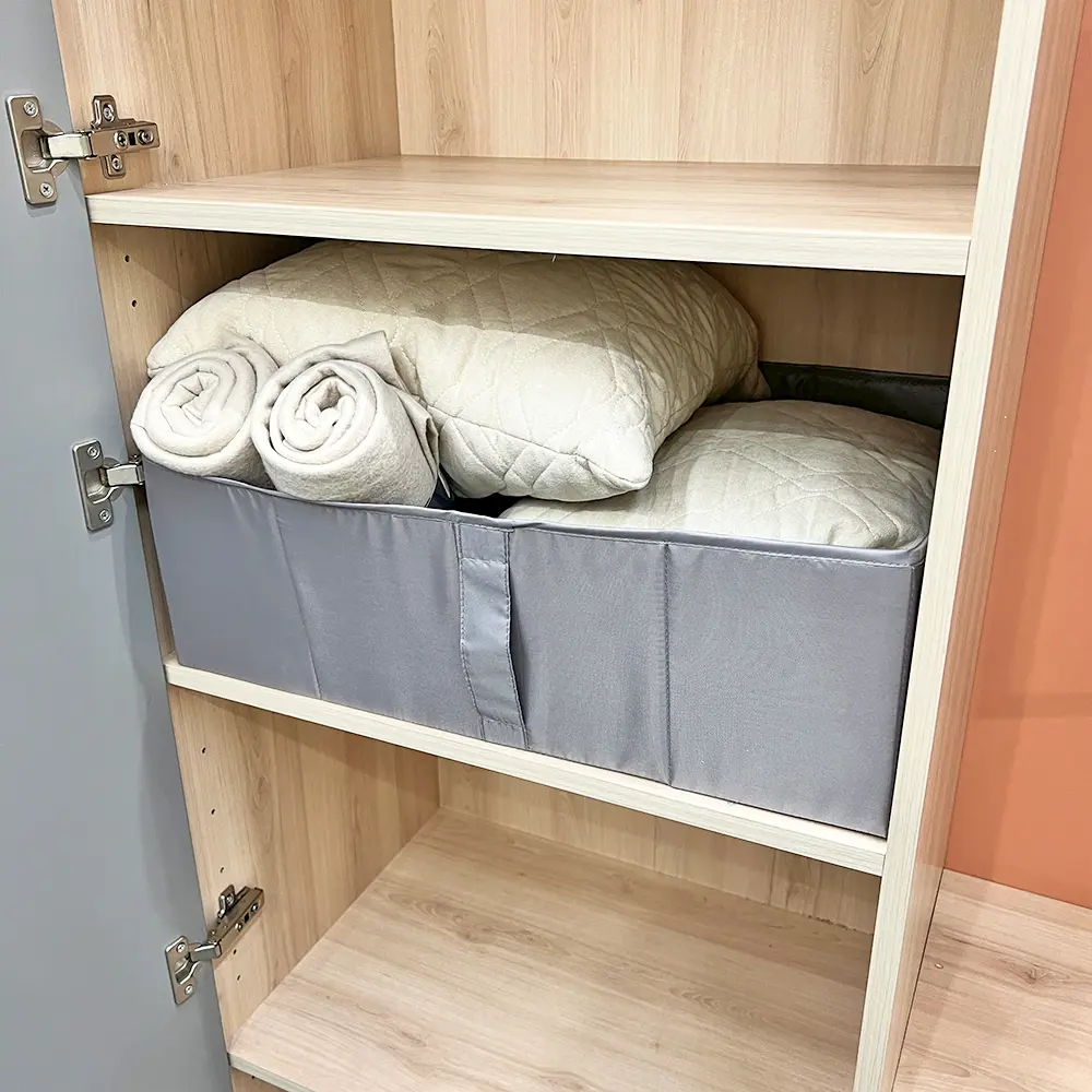 Santreyd — Складной короб для хранения с крышкой, серый 85817684 STLM-1093142 - Вид №5