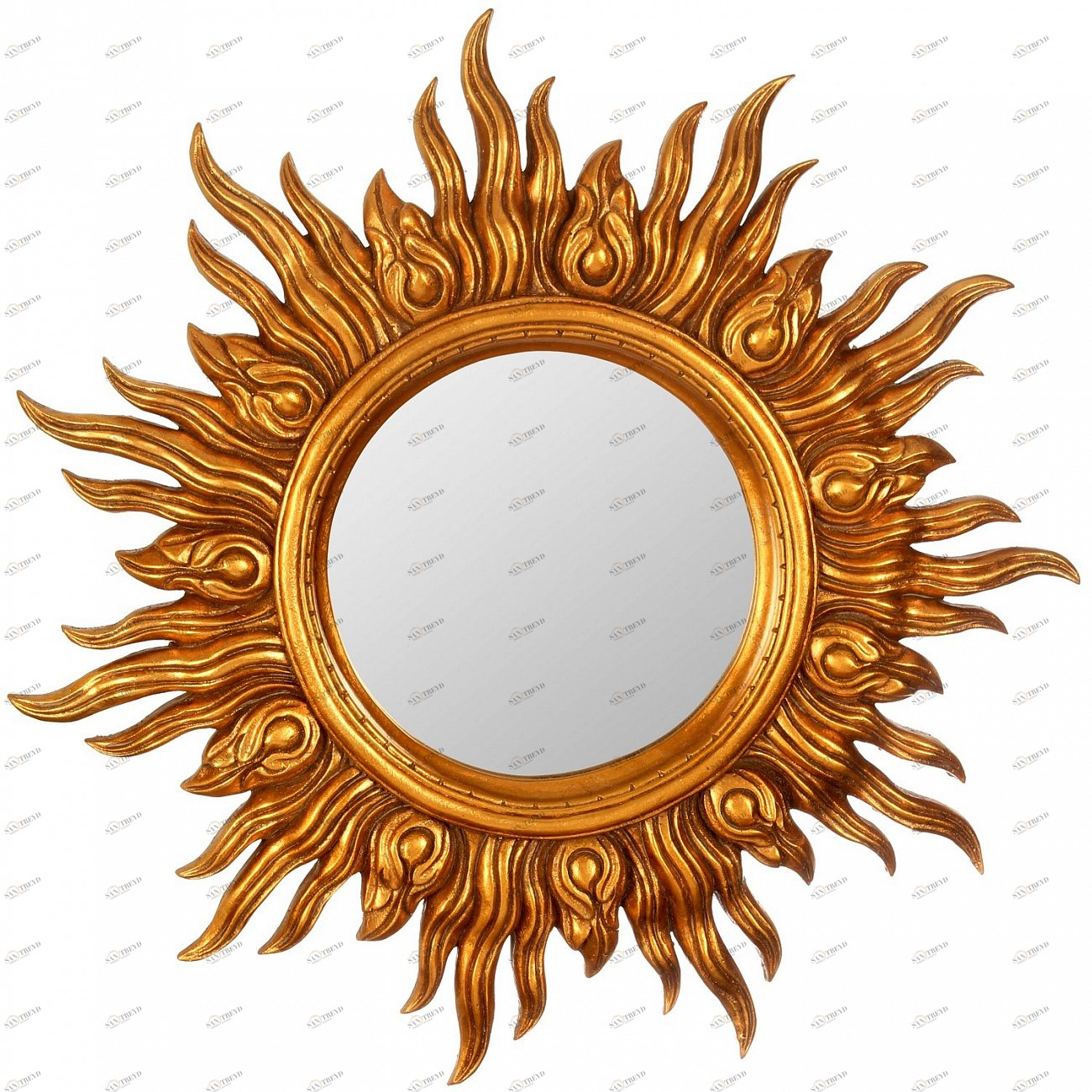 Зеркало-солнце 45,5 см античное золото Alcor Gold ART-ZERKALO ДИЗАЙНЕРСКИЕ 00-3884103 Зеркальный;золото 