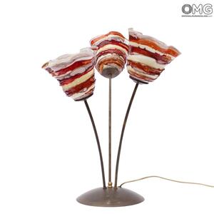 2088 ORIGINALMURANOGLASS Настольная лампа Сбруффи из муранского стекла с тремя лампочками 46 см