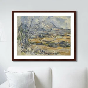 Картина в раме 78,5х100 см Montagne Sainte-Victoire, 1890г. КАРТИНЫ В КВАРТИРУ  264164 Зеленый;серый;разноцветный