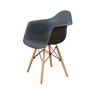 91988742 Комплект кухонных стульев 2 шт Derstuhl 330 wood 43x82x60 см полипропилен цвет темно-серый STLM-1532506