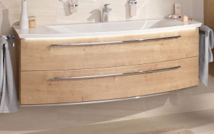 WUA361208(722/161) Puris B-Bright, тумба под раковину полукруглая 1200 мм, цвет белый высокоглянцевый