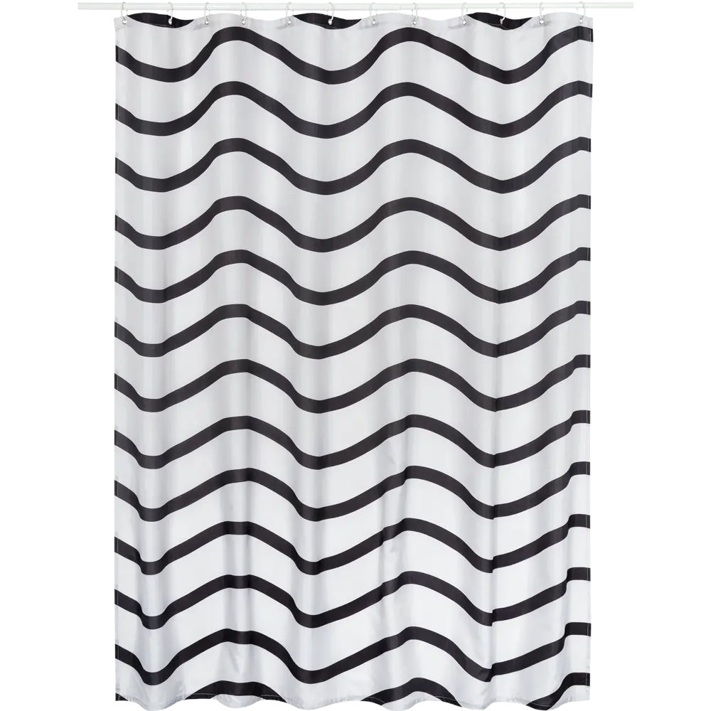 Штора для ванной Vidage Тиритака с люверсами 180x200 см полиэстер цвет белый STLM-2112557 - Вид №1