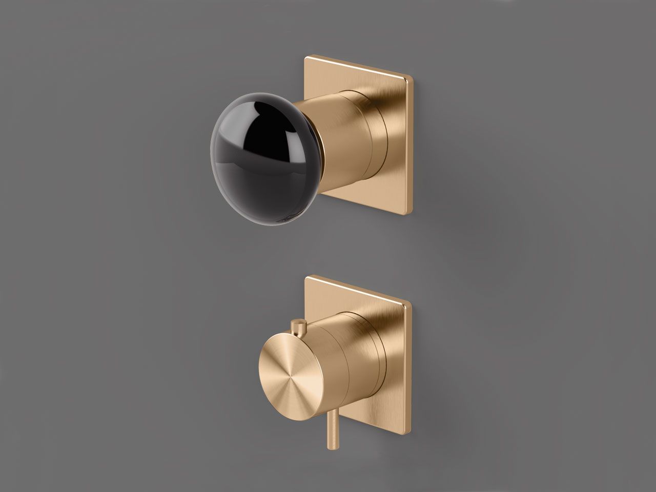 Термостатический смеситель для душа с 2 отверстиями и переключателем Radomonte Mirò ARCH-00094640 - Вид №4