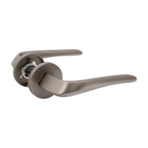 Дверная ручка на розетке KREAFORTA Ая без запирания цвет графит